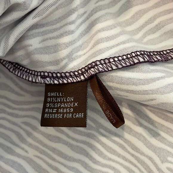 J.McLaughlin signature tee zebra purple print small - Picture 6 of 8